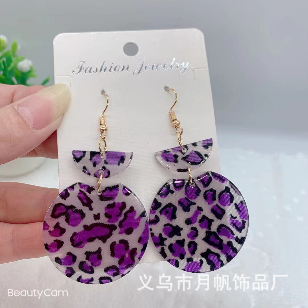 欧美新款甜美清新时尚热销夸张缺口圆亚克力醋酸耳环耳饰厂家直供