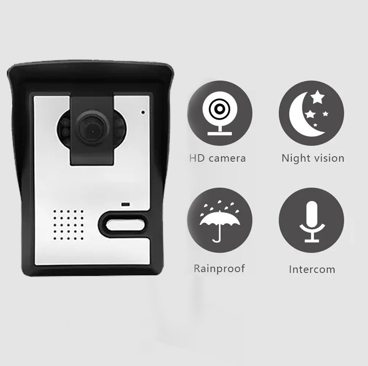 Factory direct sales of video doorbells, intercoms, night vision, high-definition infrared smart villa home sets, indoor unlocking intercoms, wholesale doorbells for foreign trade Specification image