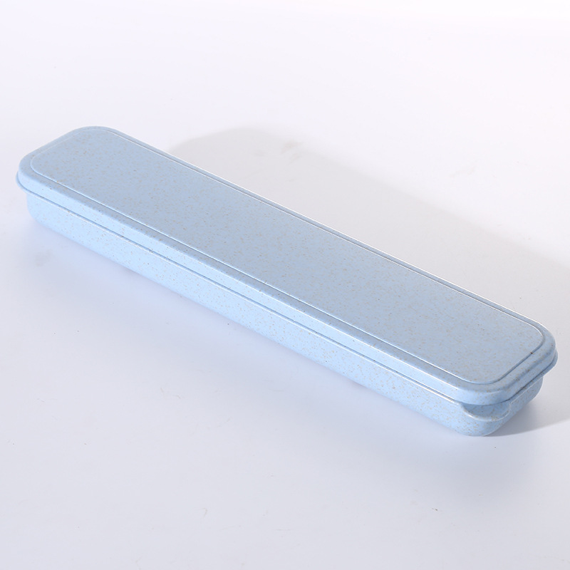 日韩式户外旅行榉木勺叉创意可爱礼品学生儿童便携套装餐盒批发白底实物图