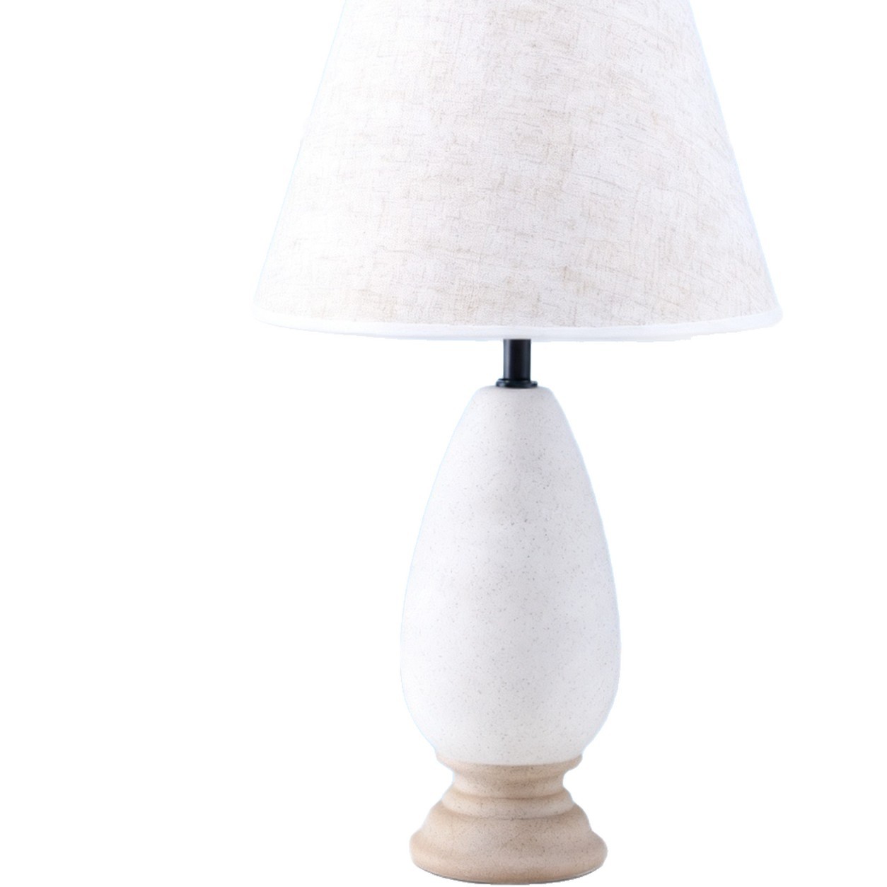 Cross-border Nordic bestseller Japanese gravel ceramic table lamp, bedroom bedside lamp, warm, modern and simple fabric lamp Item Picture
