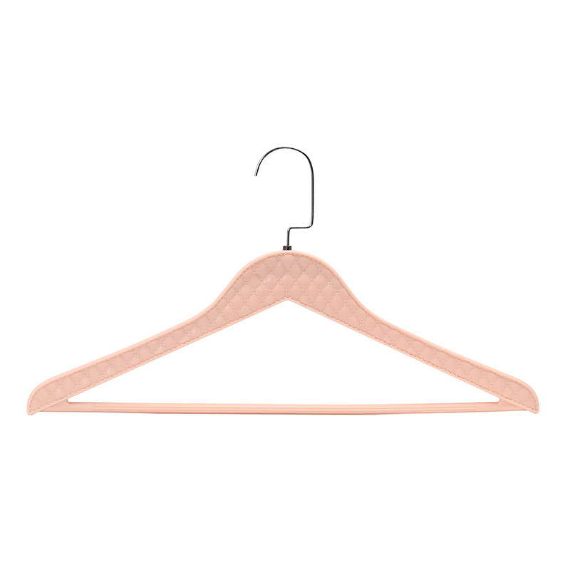 Traceless clothes hanger, dormitory anti-slip clothes rack, drying rack, household plastic clothes rack, leather texture Item Picture