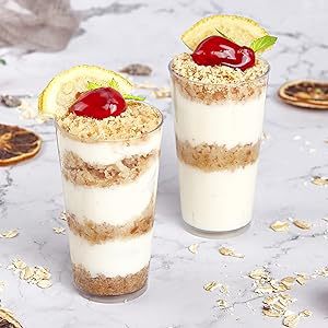 Aliexpress PS plastic transparent dessert cup 60ml180ml round dessert cup mousse cup Tasting cup hard plastic Specification image