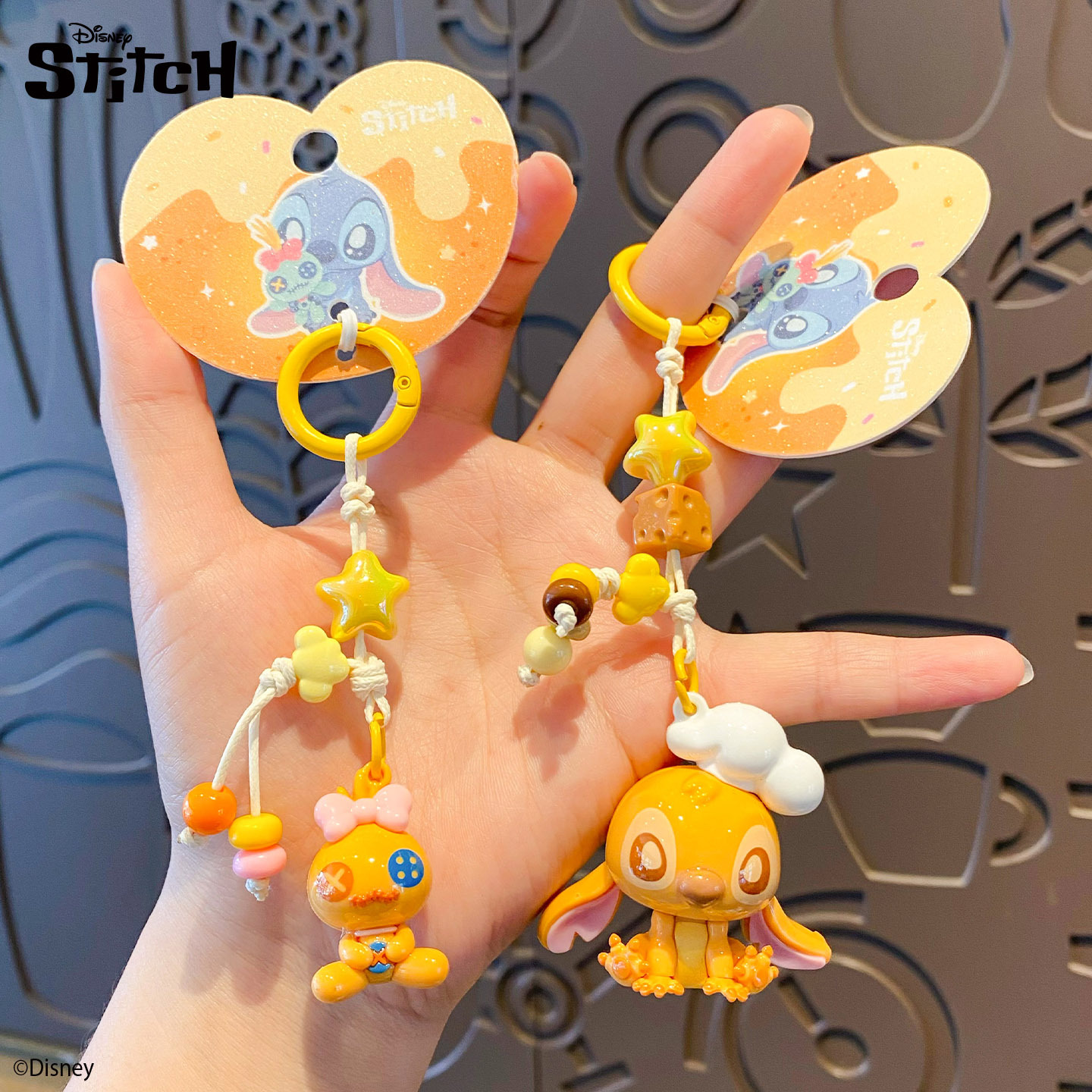 Official Stitch Bakery series keychains, cute cartoon dolls, mobile phone chains, pendants, bags, braided ropes and pendants