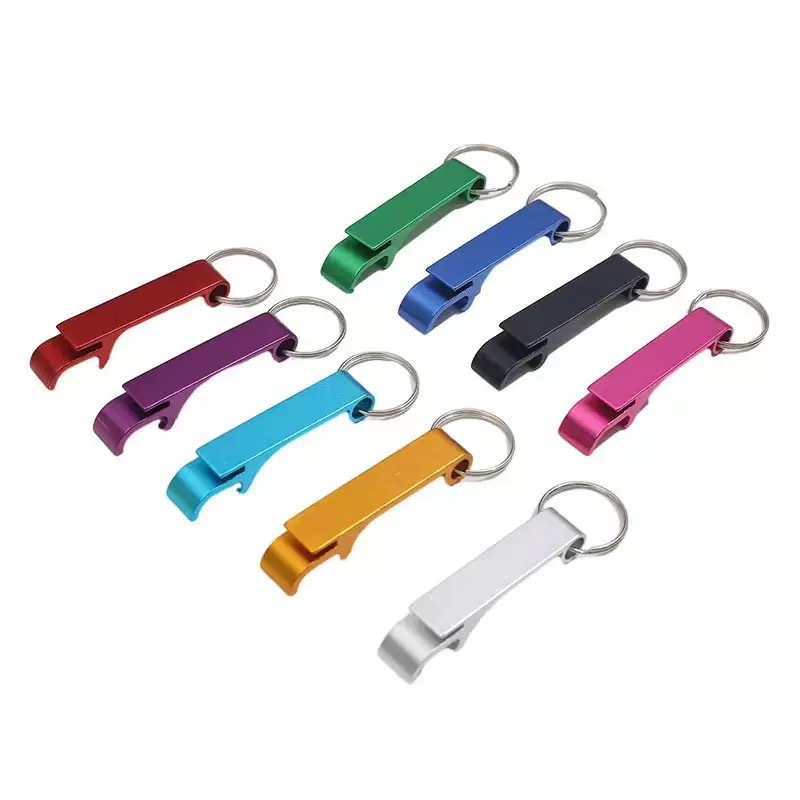 Multi-functional aluminum alloy beer bottle opener, keychain, portable can opener, portable bottle opener wholesale details Picture