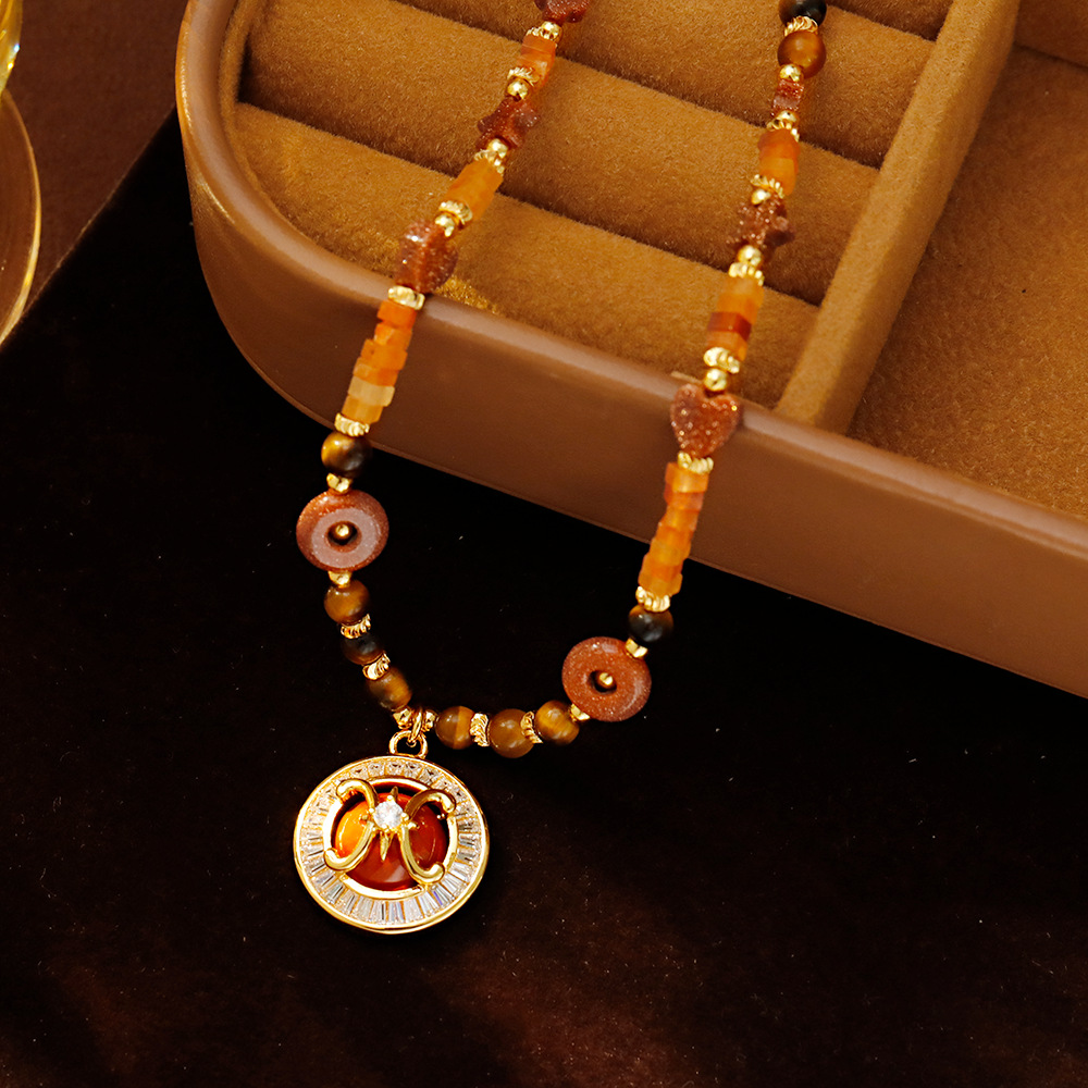 Hiacinto temperamento piedras naturales perlas helios monastri colgantes collar mujer lujo diseño de nicho cadenas de clavícula gargantilla única details Picture