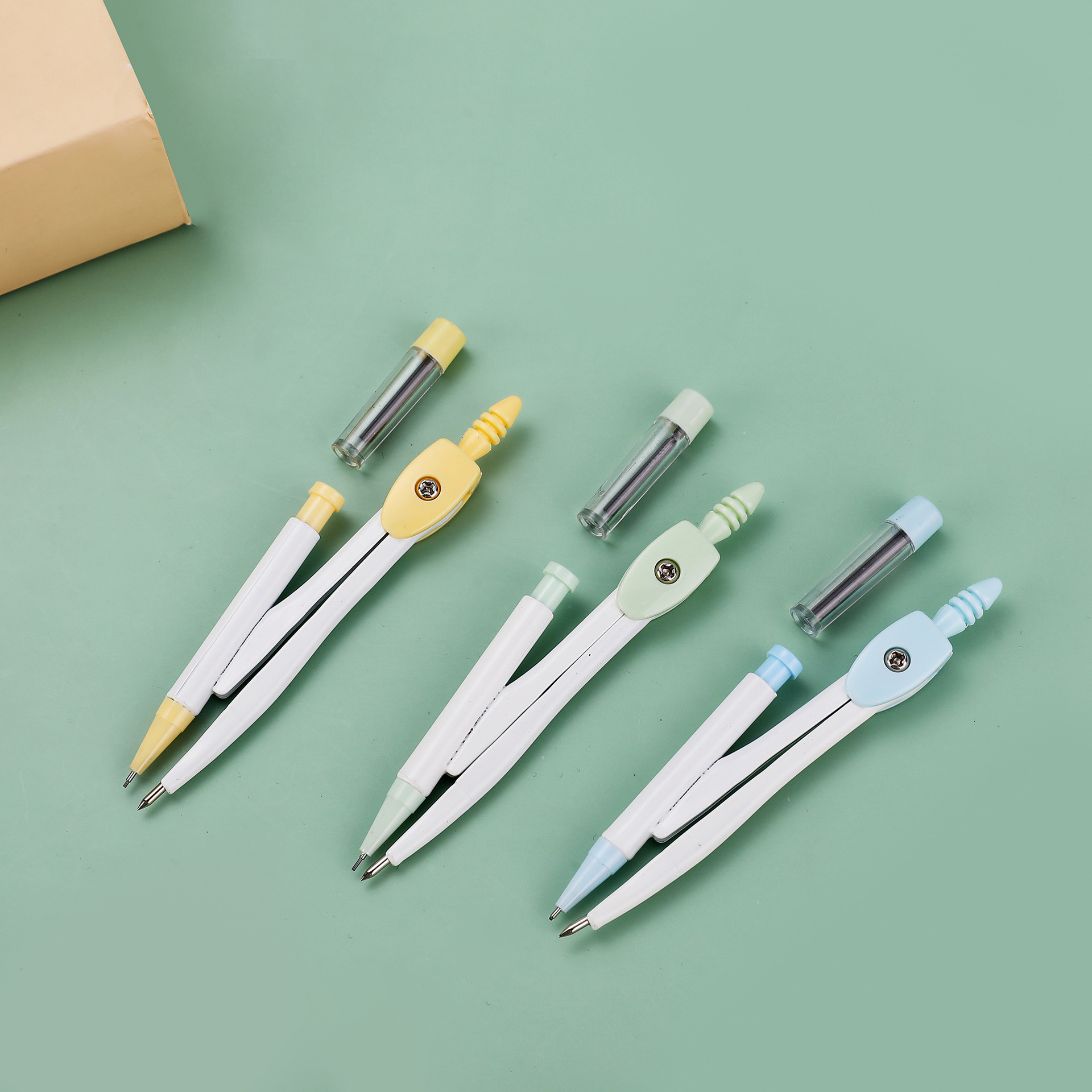 Pioneer 3124 Student Special Compass and Ruler 2-piece Set, Exam and Study Supplies, Stationery Box Application Scenario