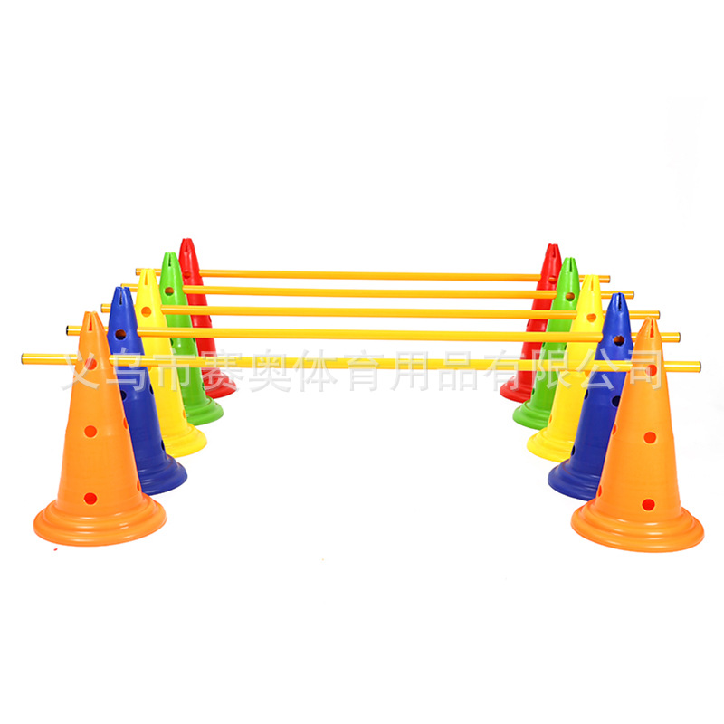 52cm perforated sign cylinder with obstacle rod inserted plastic sign bucket, road sign obstacle sign bucket, training cone ice cream cylinder Application Scenario