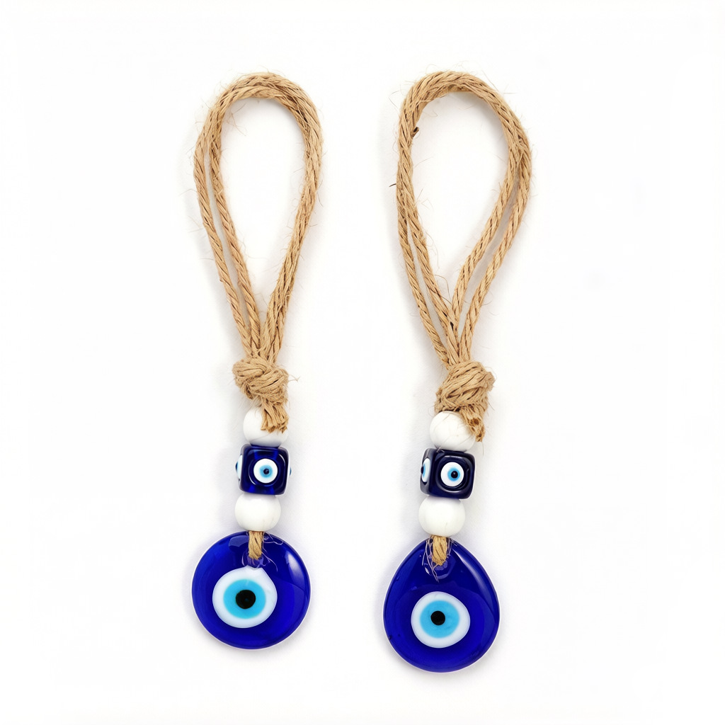 Wholesale glass Evil Eye wall-mounted Turkish Greek blue eye Good Luck decoration gift car home decoration Item Picture