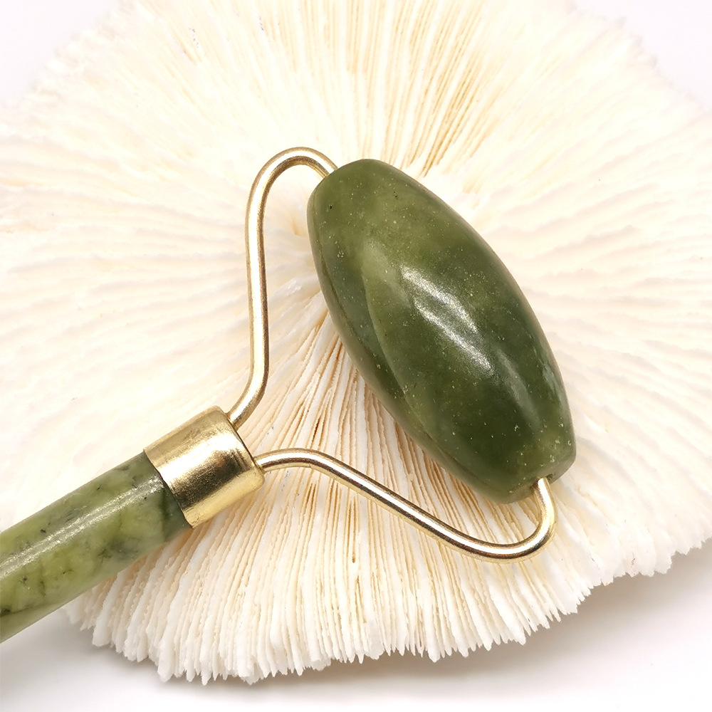 Natural Xiuyan jade single-head roller massager facial massage tool, direct sales from the manufacturer for beauty salons Specification image