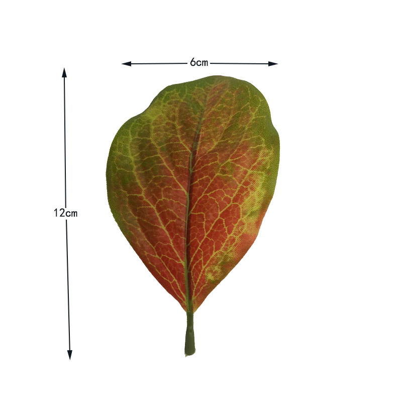 仿真柿子树叶假树枝大型植物装饰叶子室内外彩色柿子叶工程用道具产品图