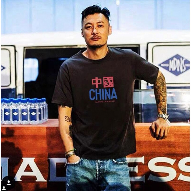 Chinese trend brand Andy Lau short-sleeved T-shirt for men, pure cotton loose white T-shirt, casual Hong Kong-style couple, large-sized round-neck ins half-sleeved shirt Application Scenario