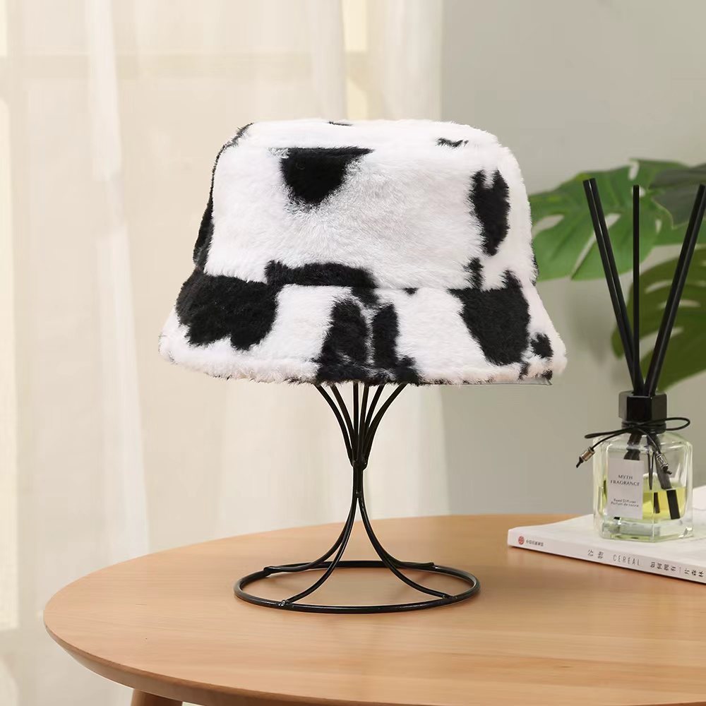 New autumn and winter printed rabbit fur fisherman's hat for women, thickened, warm and versatile, cross-border basin hat and bucket hat for men Application Scenario