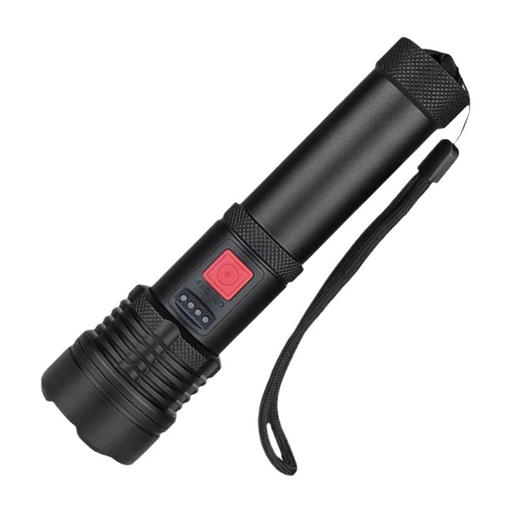 Type-C Fast Charging Display, Aluminum Alloy Zoom, P50 Strong Light Flashlight, Led Outdoor Built-In Lithium Battery Flashlight Item Picture
