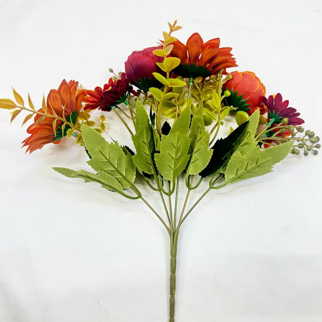 仿真花DIY发饰配件/仿真花/5朵塑膠花/假花/假花批发细节图