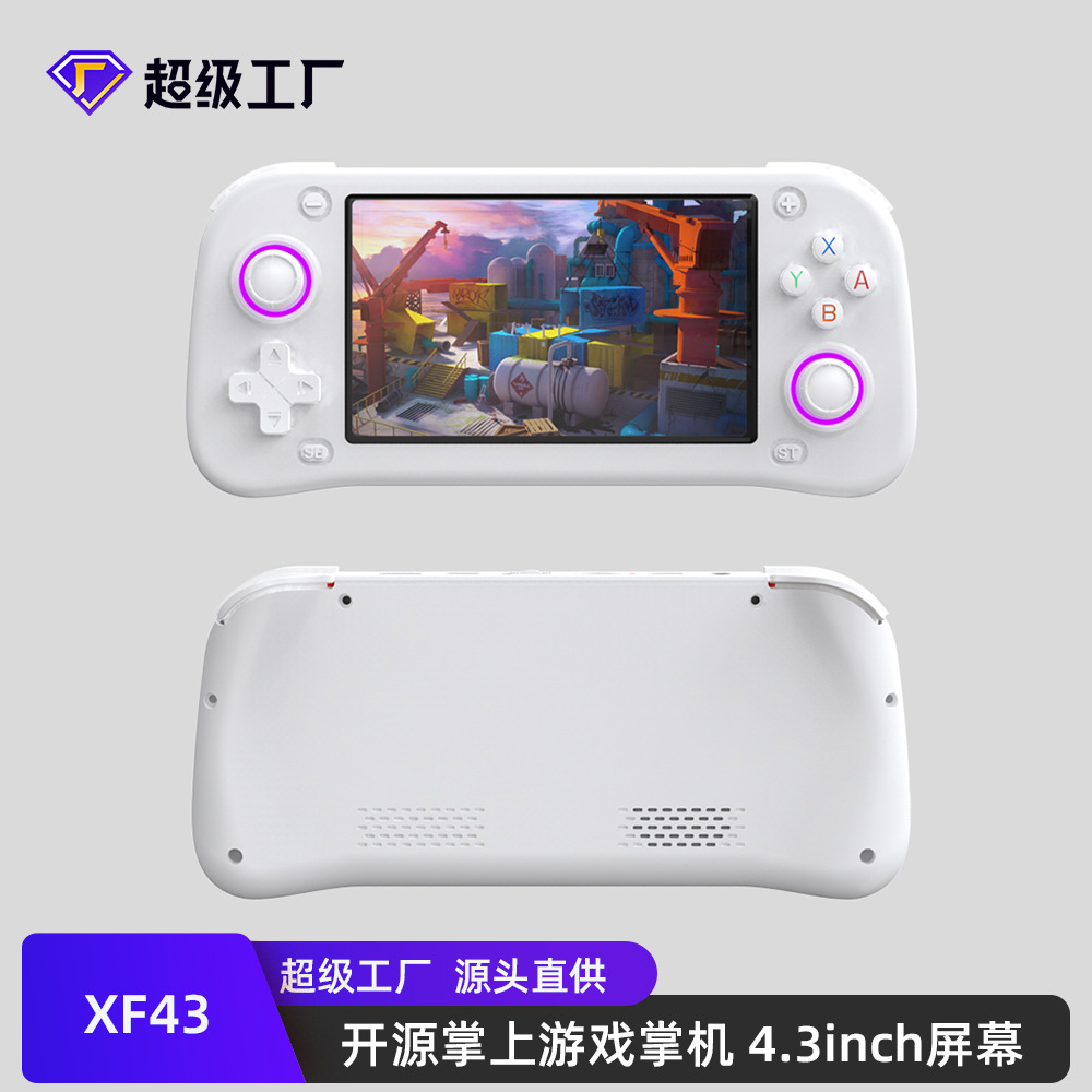 The 2025 new XF43 open-source handheld game console features a 4.3-inch high-definition large screen that can be connected to a TV and is a portable retro handheld device Item Picture