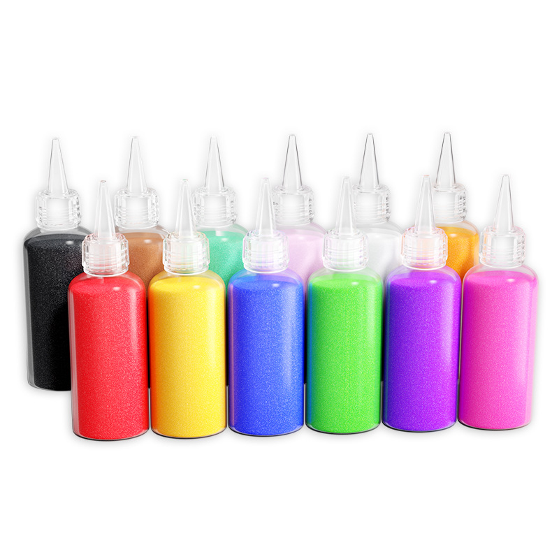 Children's sand painting, colored sand, boys' and girls' diy handicraft, creative toys, educational coloring, scratch paper, princess style Item Picture