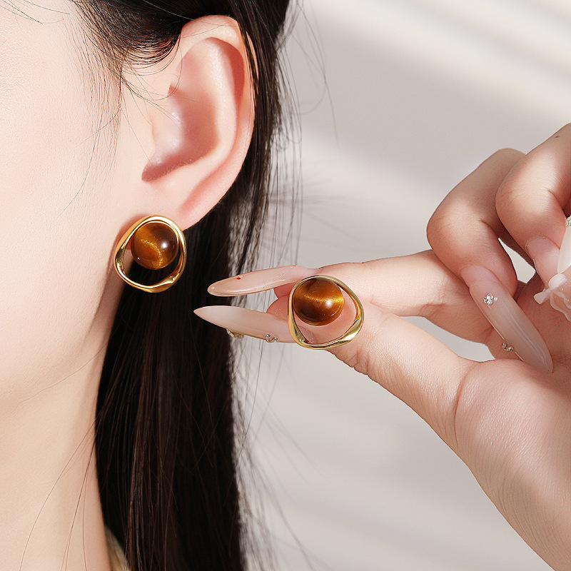 饰品/耳饰/耳环/锆石微镶毛坯耳环/锆石耳饰产品图