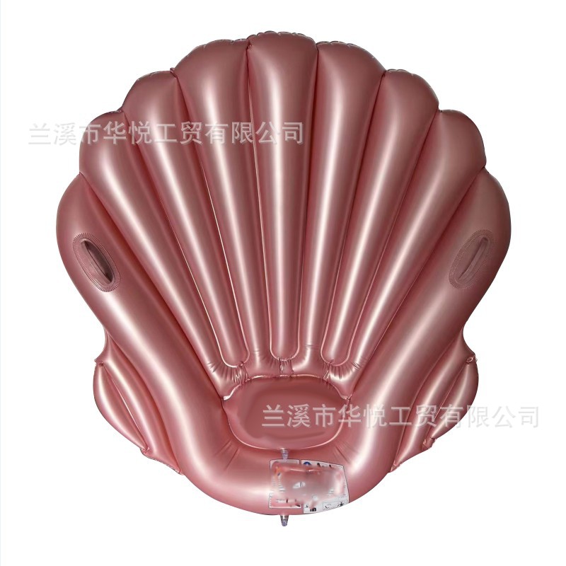 Customized cross-border water floating bed, shell lounge chair, adult larger handle, double airbag floating raft, beach inflatable seat cushion Item Picture