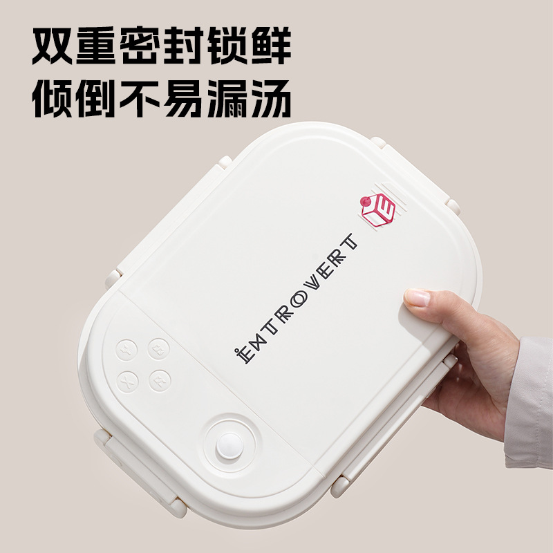 304 insulated lunch box, specially designed for office workers, microwave oven-safe, compartments lunch box, stainless steel large-capacity lunch box Specification image