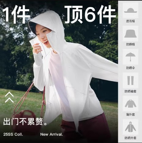 upf50+ Ice Silk Sun-protective clothing, women's UV protection breathable sun-protective clothing, men's thin sun-protective shirt, summer coat, skin care clothing details Picture