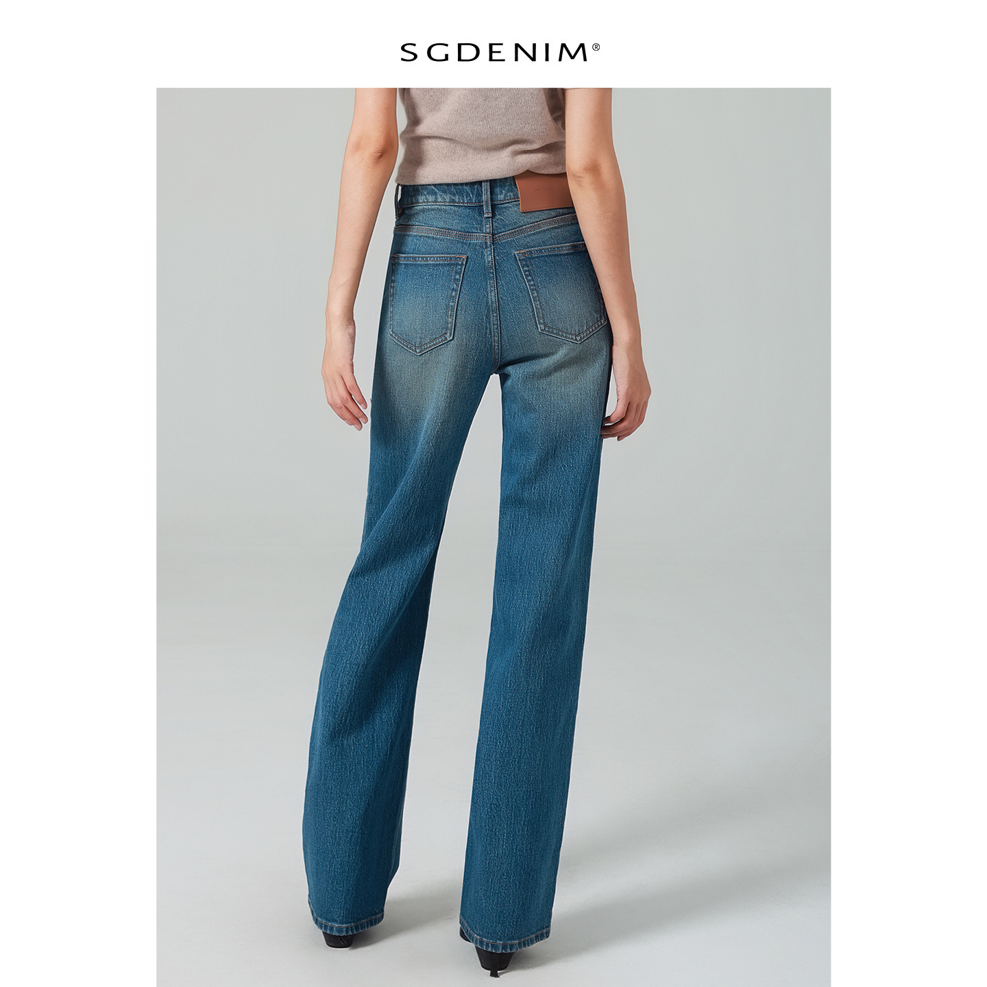 French fries pants/High-waisted Jeans for women, narrow straight-leg pants, elastic retro style, autumn/Winter 25, slimming and casual Specification image