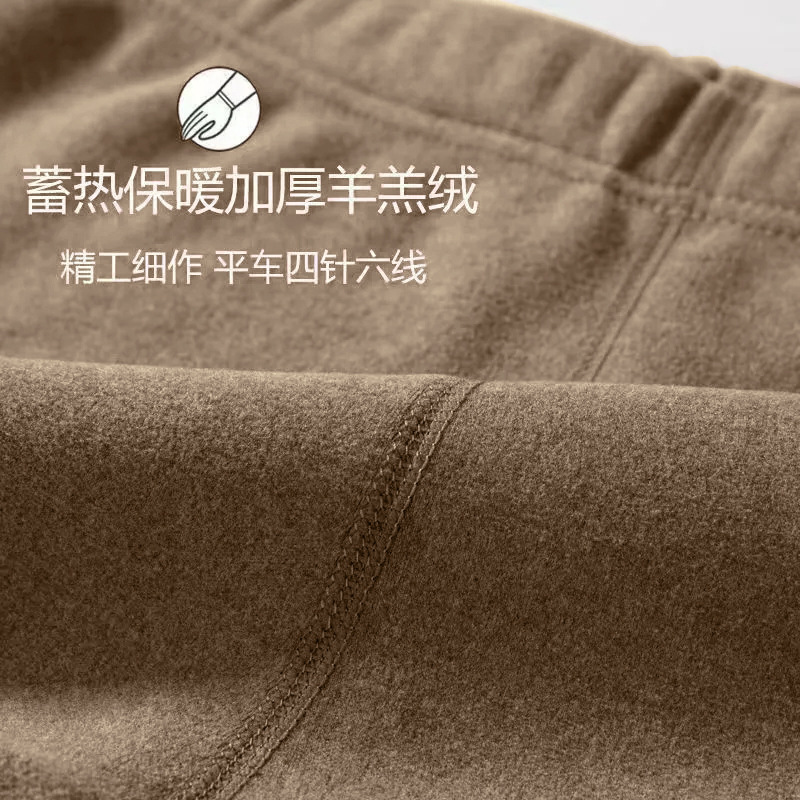 De Rong leggings for women in autumn and winter, thickened cotton pants with added fleece, lamb fleece thermal pants, high-waisted tight thermal underwear Application Scenario