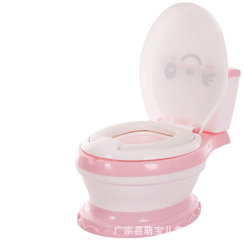 Children's toilet, music simulation toilet for boys and girls, enlarged toilet, soft seat cushion, urinal Item Picture