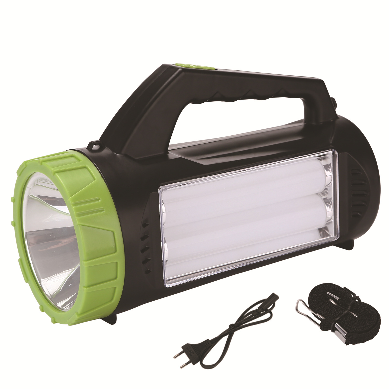 手提灯探照灯/手提/木纹草坪灯白底实物图