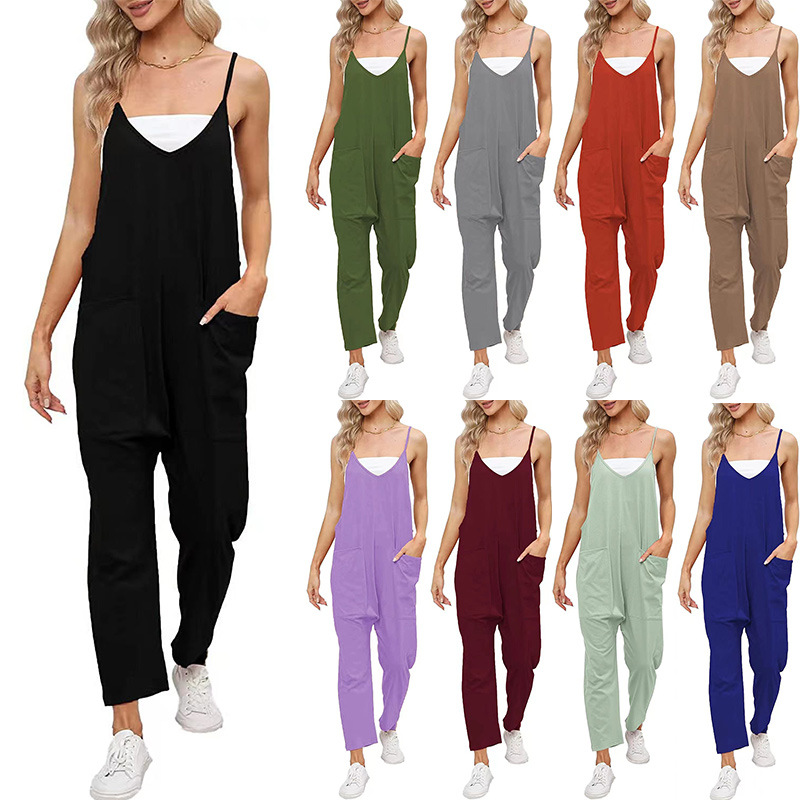 Amazon's best-selling jumpsuits for Summer 2023: Large pocket overalls and loose jumpsuits for women in Europe and America, cross-border full figure