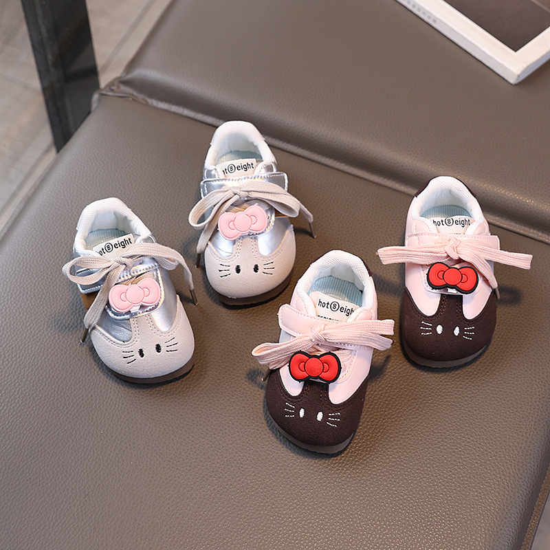 Baby walking shoes autumn new style baby shoes Cartoon cat girl shoes 1-3-year-old little girl shoes doll details Picture
