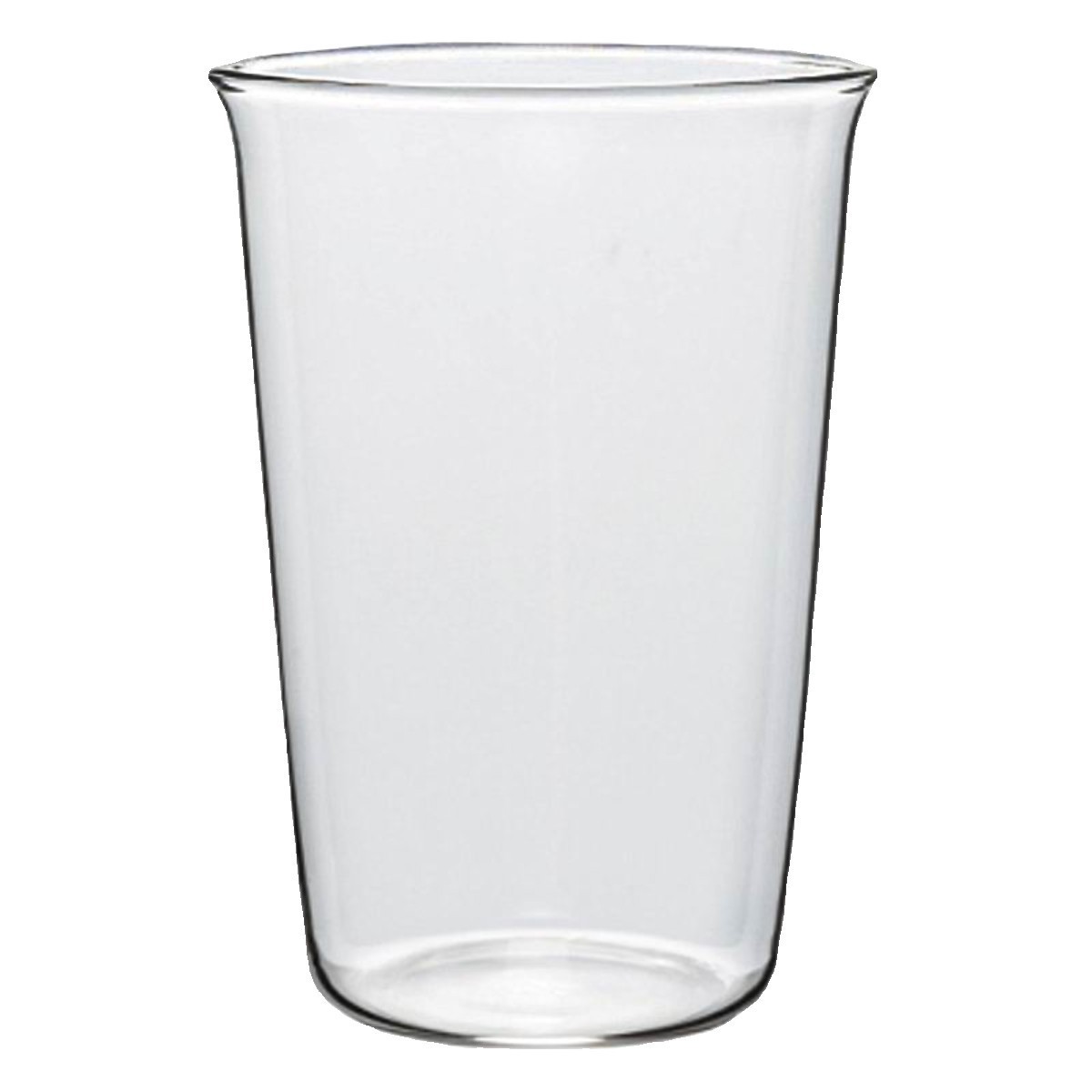 Creative single-layer cup without handle, latte, iced Americano, simple and transparent, household reverse mouth, high-temperature resistant glass cup Item Picture