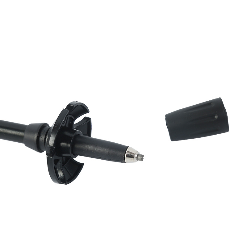 DS8910户外登山杖外锁直柄手杖伸缩三节徒步杖爬山行走杖白底实物图