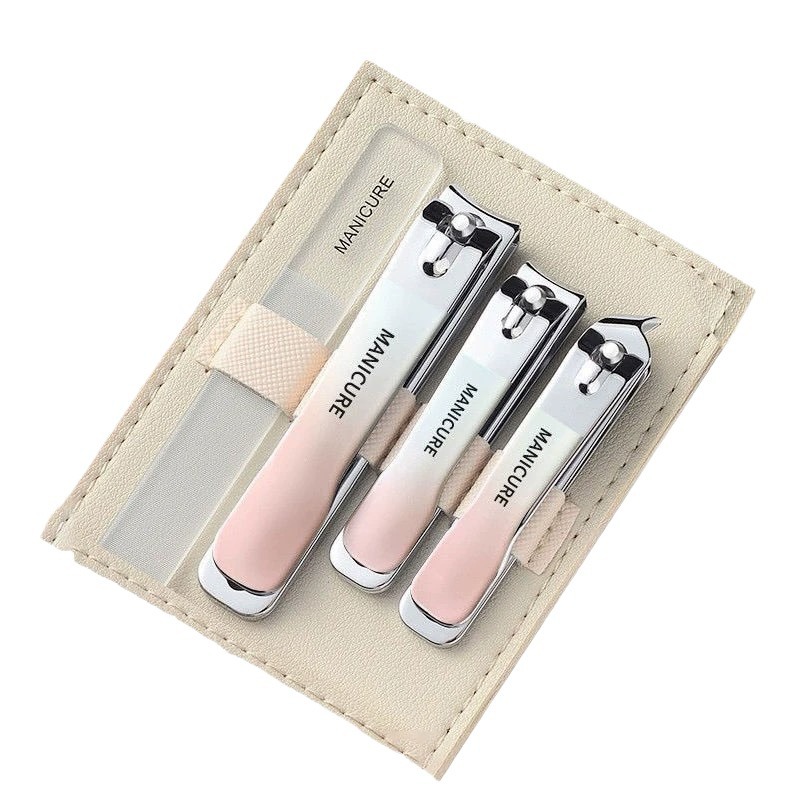 Nail clipper set, portable carbon steel nail trimming and manicure tools, nail clippers, household bevel nail grinding tools Item Picture