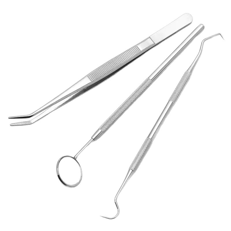 Cross-border exclusive dental examination set, stainless steel oral hygiene instrument kit, observation mirror, teeth cleaning kit Item Picture