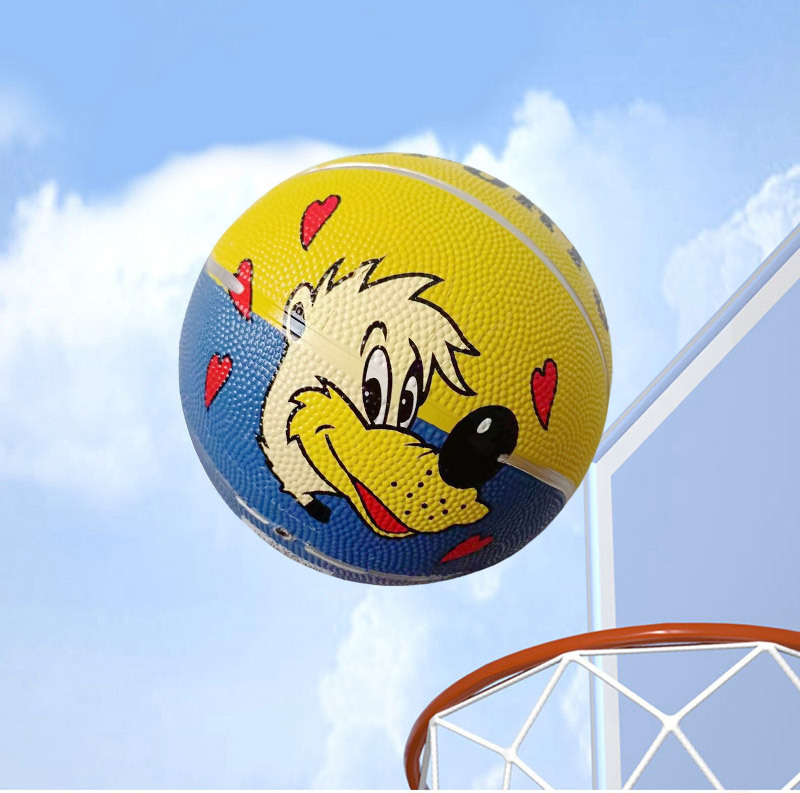 可爱儿童3号卡通橡胶篮球 户外耐磨跨境篮球 体育锻炼幼儿园篮球