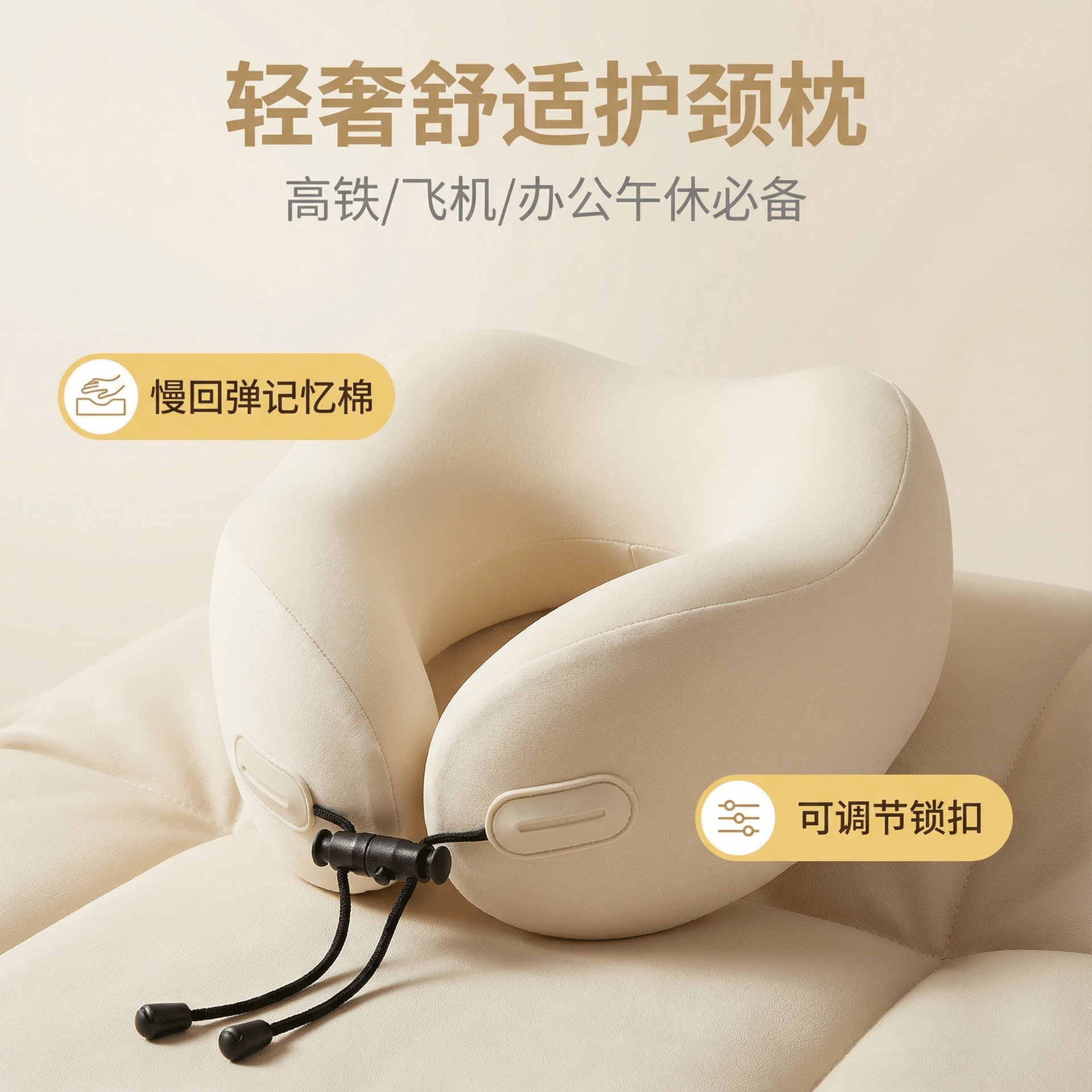 u型枕飞机旅行颈枕午睡护颈枕记忆棉便携u型枕u形枕头