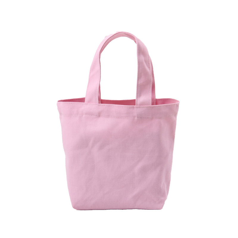 Cross-border canvas bag, single-shoulder hand-carry, simple and versatile, easy to use as a bag, small cloth bag, solid color canvas bag, lunch box bag, cosmetic bag, clutch bag, storage, women's small bag, handbag, canvas bag Item Picture
