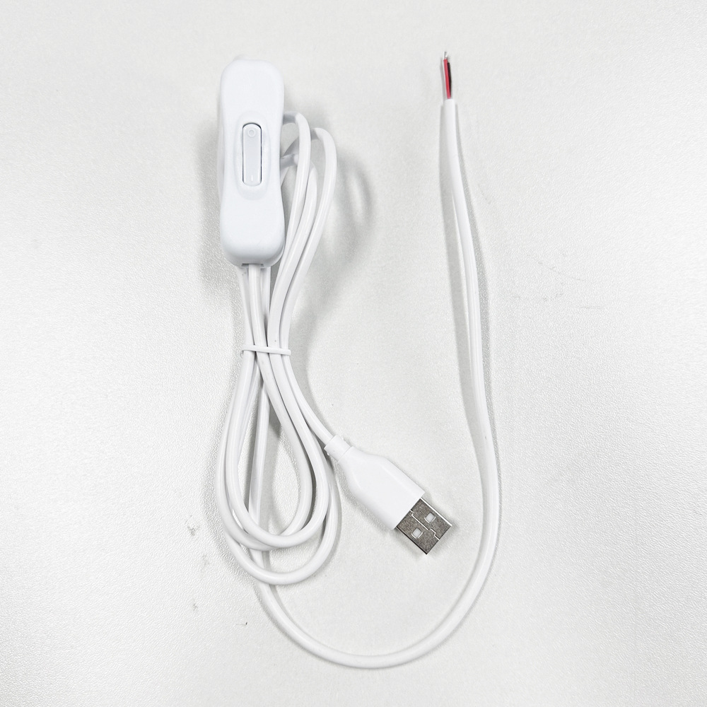 Venta directa de fábrica USB 304 interruptor cable de alimentación cable flexible de 2 núcleos cable de interruptor de PVC cable de extensión cable de conexión semiacabado details Picture