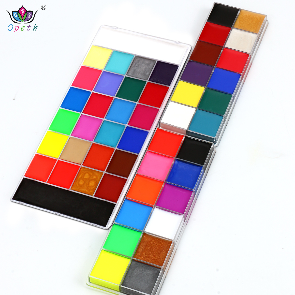 Cross-border 20-color and 12-color oil-based face color plates, body painting stage makeup, face painting, Halloween fluorescent face color box Item Picture