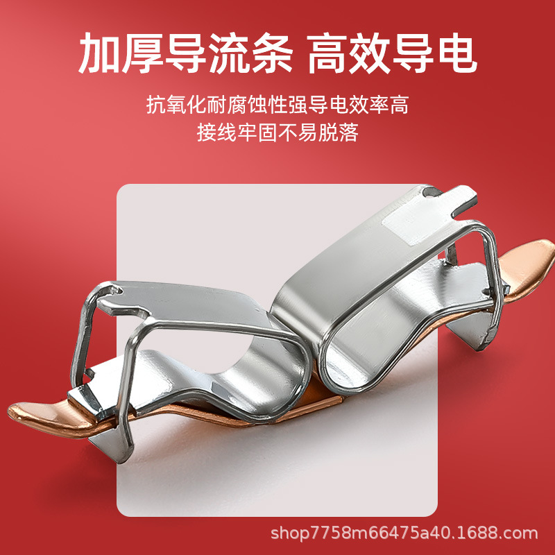 通用灯具连接器软硬线电线接头按压式对接快速分线器快速接线端子细节图