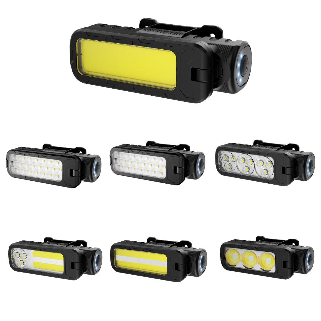 Cross-Border High-Intensity Led Headlamp, Magnetic Attraction, Electric Display, Rotatable Adjustment, Outdoor Work Light, Adventure Warning, Multi-Functional Headlamp Item Picture