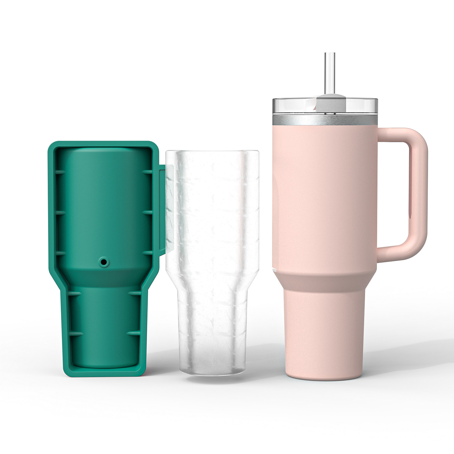 跨境爆品史丹利冰格 stanley冰格制冰模具创意易脱模硅胶冰格批发白底实物图