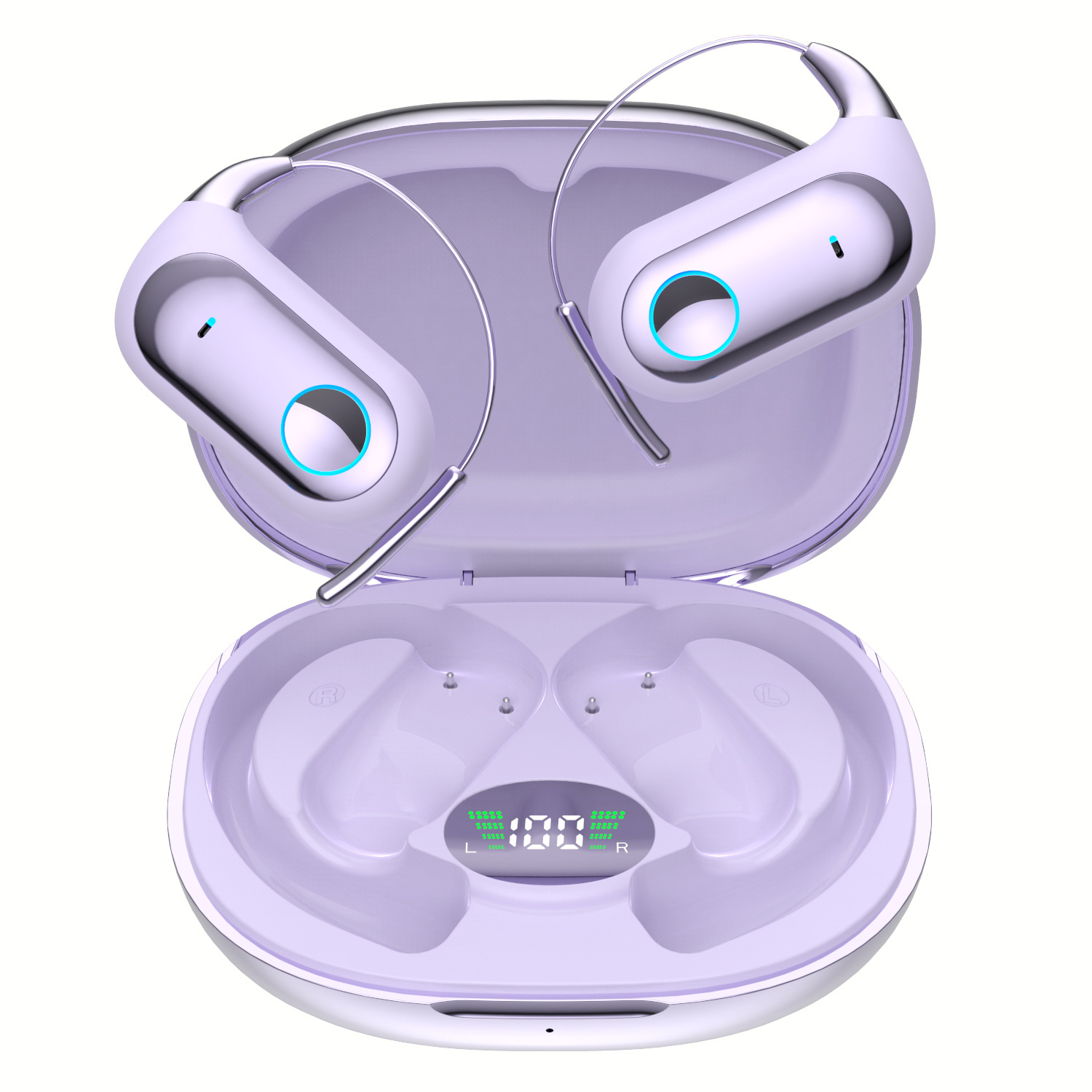AI translation Bluetooth headphones, simultaneous interpretation ear-hanging headphones, wireless sports, ultra-long battery life Item Picture