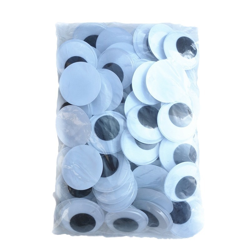 无背胶活动眼睛儿童手工diy扭扭棒材料包动物眼睛幼儿园材料白底实物图