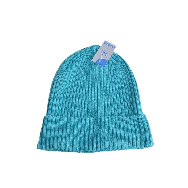 Autumn and winter new two-color knitted hats, European and American woolen hats, fashionable and simple cold hats, men's and women's winter warm hats Item Picture