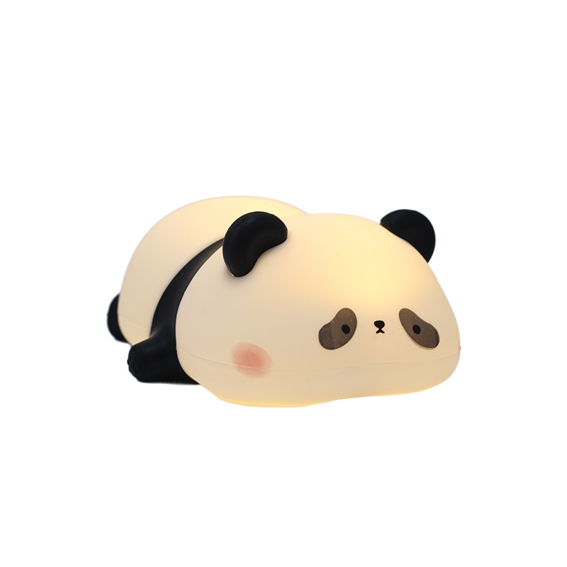 Panda Panda Night Light, silicone patting light, bedroom companion for sleep, Bedside milk feeding atmosphere desk lamp, birthday gift Item Picture
