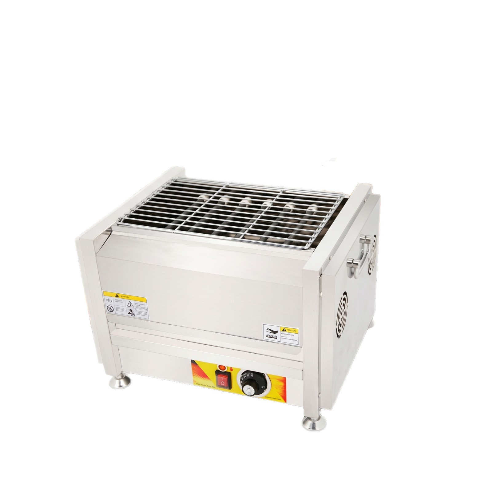 Commercial smokeless barbecue grills with electric and gas options are available. BBQ, grilled meat, beef and lamb chops, grilled oysters, and barbecue skewers for street vending Item Picture