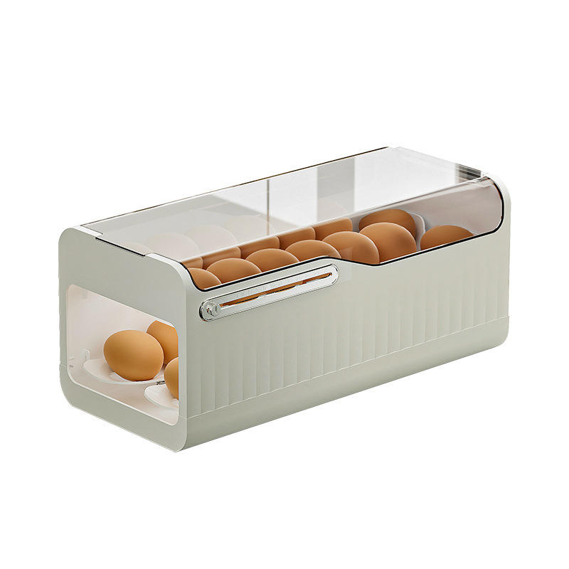 Egg storage box, food-grade preservation box for household refrigerators, anti-drop egg box, egg rack, basket support Item Picture