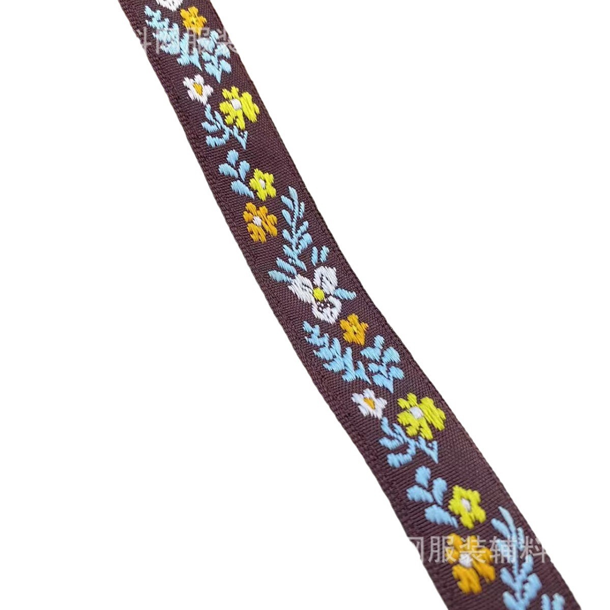 2cm floral jacquard embroidery webbing, hair accessories, headwear, performance costume accessories, gift box packaging tape Item Picture