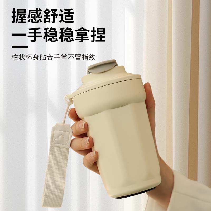 316 stainless steel insulated octagonal cup, high appearance level, straw design, women's portable anti-scald water cup for car, office and outdoor use Specification image